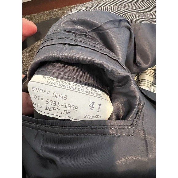 BROOKS BROTHERS Men's 41R Wool Made in USA Brooksease Blazer Brown Pinstripe - Picture 4 of 7